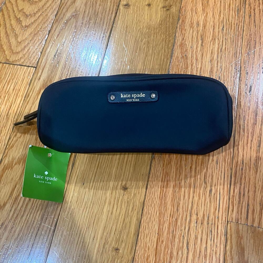 NWT Kate Spade New York Black Nylon Zipper Closure Case Small Berrie Bag
